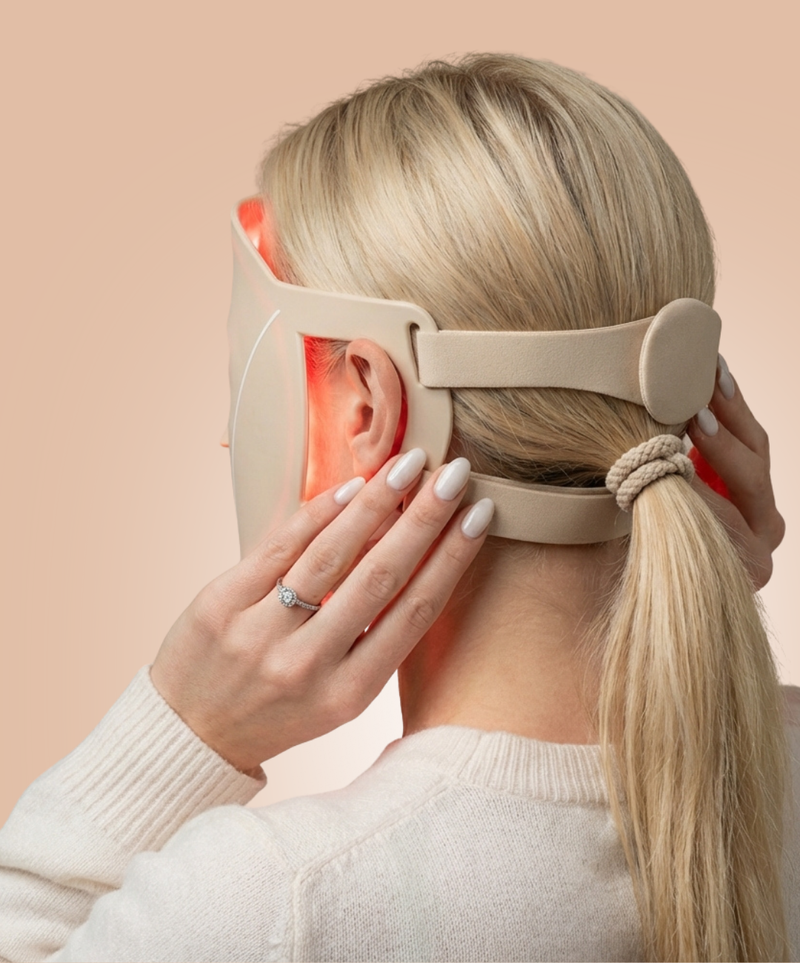 1. Placera masken bekvämt på ansiktet